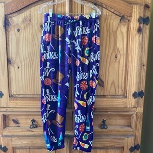 Willy Wonka Happy Boxer purple soft pajama lounge pants - size M